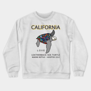 California - Leatherback Sea Turtle - Love Crewneck Sweatshirt